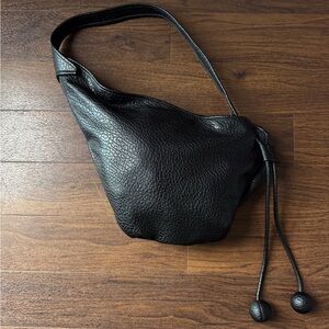 Black Leather Shoulder Bag